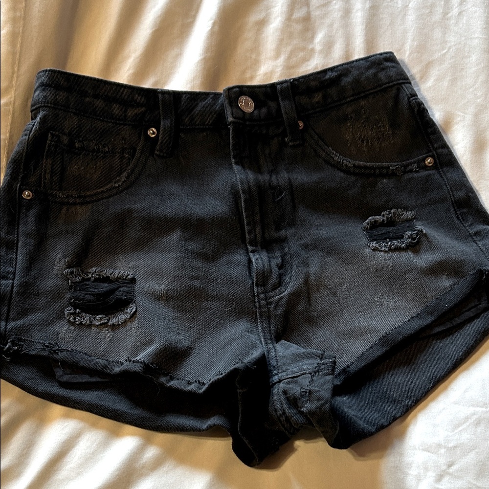 Wild Fable Black Distressed Jean Shorts